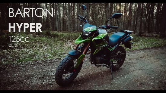 Barton Hyper 125cc, dźwięk wydechu, raw sound, 4K