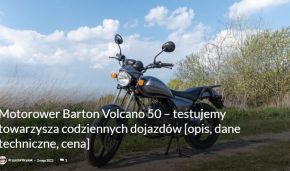 Motorower Barton Volcano 50 – testujemy towarzysza codziennych dojazdów